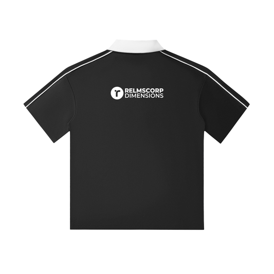 Contrast Collar Short-Sleeve Polo Shirt