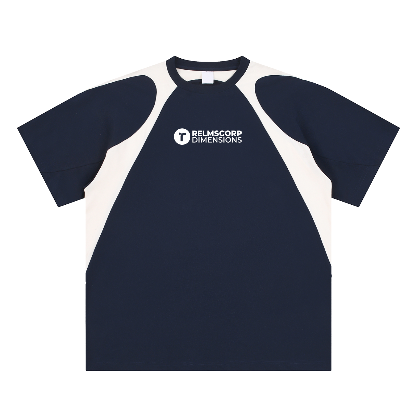Contrast Panel Cotton T-Shirt