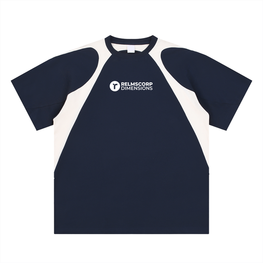 Contrast Panel Cotton T-Shirt