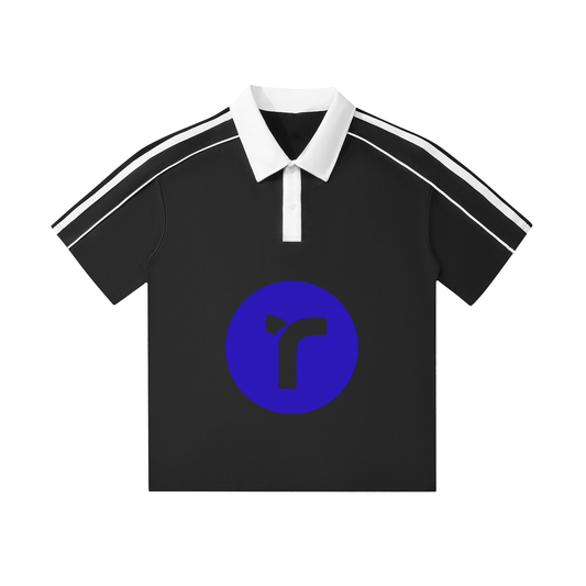 Contrast Collar Short-Sleeve Polo Shirt